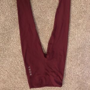 Maroon Kora Fitness leggings